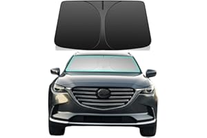 LEIMINMAOYI Windshield Sun Shade for 2016-2024 2025 Mazda CX-9 CX9 Foldable Car Front Window Sunshade Accessories 240 T Sun Visor Protector Reflective Cover Block UV Rays & Sun Heat