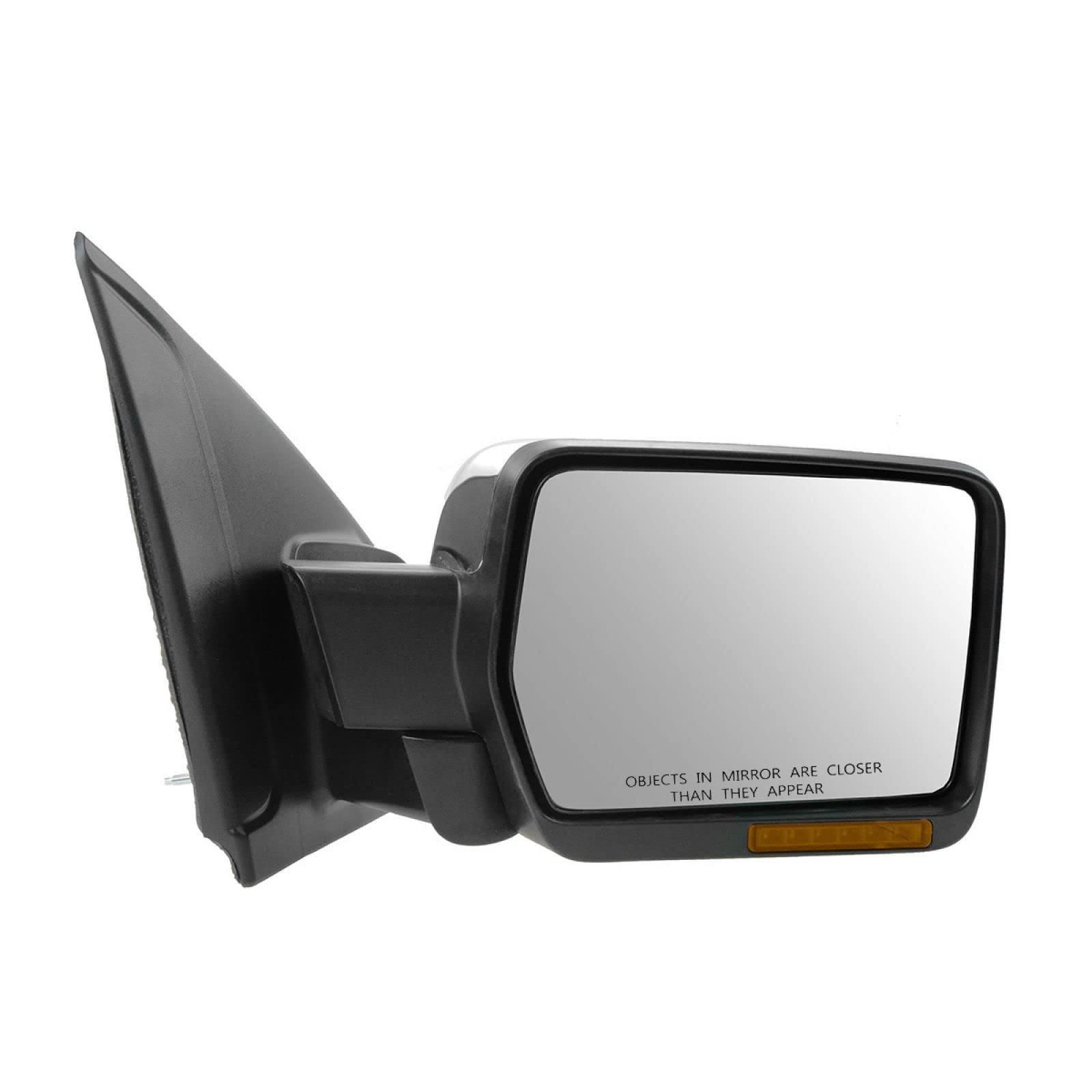 TRQ Passenger Side Mirror Assembly Power Folding Electric Adjustment Heated Memory Chrome Compatible with 2009-2010 Ford F150 FO1321411 Image