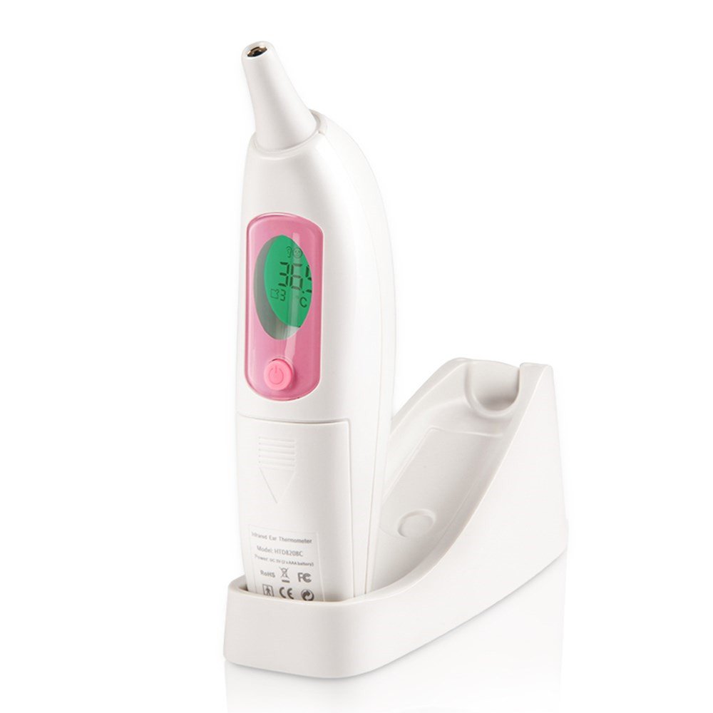 NURSAL Termómetro de Oído infrarrojo Termómetro digital con Lectura instantánea Pantalla LCD