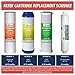 iSpring F4 for Standard Reverse Osmosis RO Systems with Post Carbon 6-Month Replacement Supply Filter Cartridge Pack Set, 4 Count (Pack of 1), White, 4 Piece