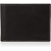 Steve Madden Men's Slim Leather Wallet with Extra Capacity Attached Flip Pockets