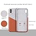 Lopie [Sea Island Cotton Series] Slim Card Case Compatible for iPhone X/10 2017, Fabric Protection Cover with Leather Card Holder Slot Design, Light Brown