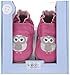 Robeez Girls' Soft Soles, Owl Playmates Bright Pink, 6-12 Months M US Infant