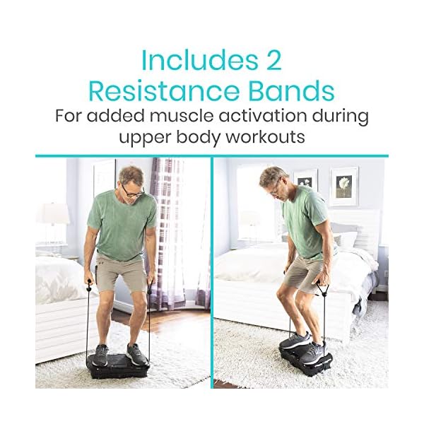 Vive-Shake-Plate-Vibration-Platform-with-Resistance-Exercise-Band-Vibrating-Fat-Shaker-Power-Machine-Equipment-for-Whole-Body-Home-Fitness-Pulsating-Weight-Loss-Training Vive Shake Plate - Vibration Platform with Resistance Exercise Band - Vibrating Shaker Power Machine - Equipment for…