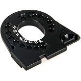 JGGZONE Aluminum Motor Mount Plate Metal Motor Plate Compatible with Tra-xxas TRX4 Motor Mounts 1/10 RC Crawler Car Upgrade Parts (Black)