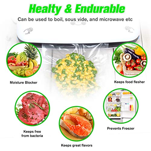 TashiLiving 8" x 50' and 11" x 50' food vacuum sealer bags, 4mil BPA