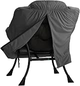 HollyHOME Armchair with Footstool Velvet Lounge Chair Dark Grey Steel Frame view 9