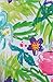 Watercolor Tropical Flowers Abstract Vinyl Flannel Back Tablecloth (52