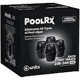 Pool RX 101067 Black Units Swimming-Pool-Algaecides (4 Pack), 20,000-30,000 Gallon
