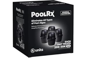 POOLRX Pool RX 101067 Black Units Swimming-Pool-Algaecides (4 Pack), 20,000-30,000 Gallon
