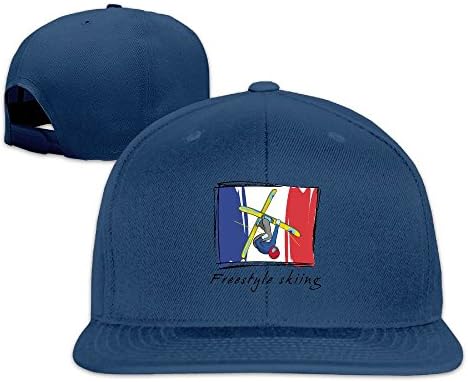 Freestyle Skiing Flag Of France Unisex Plain Caps Adjustable Activities Hats
