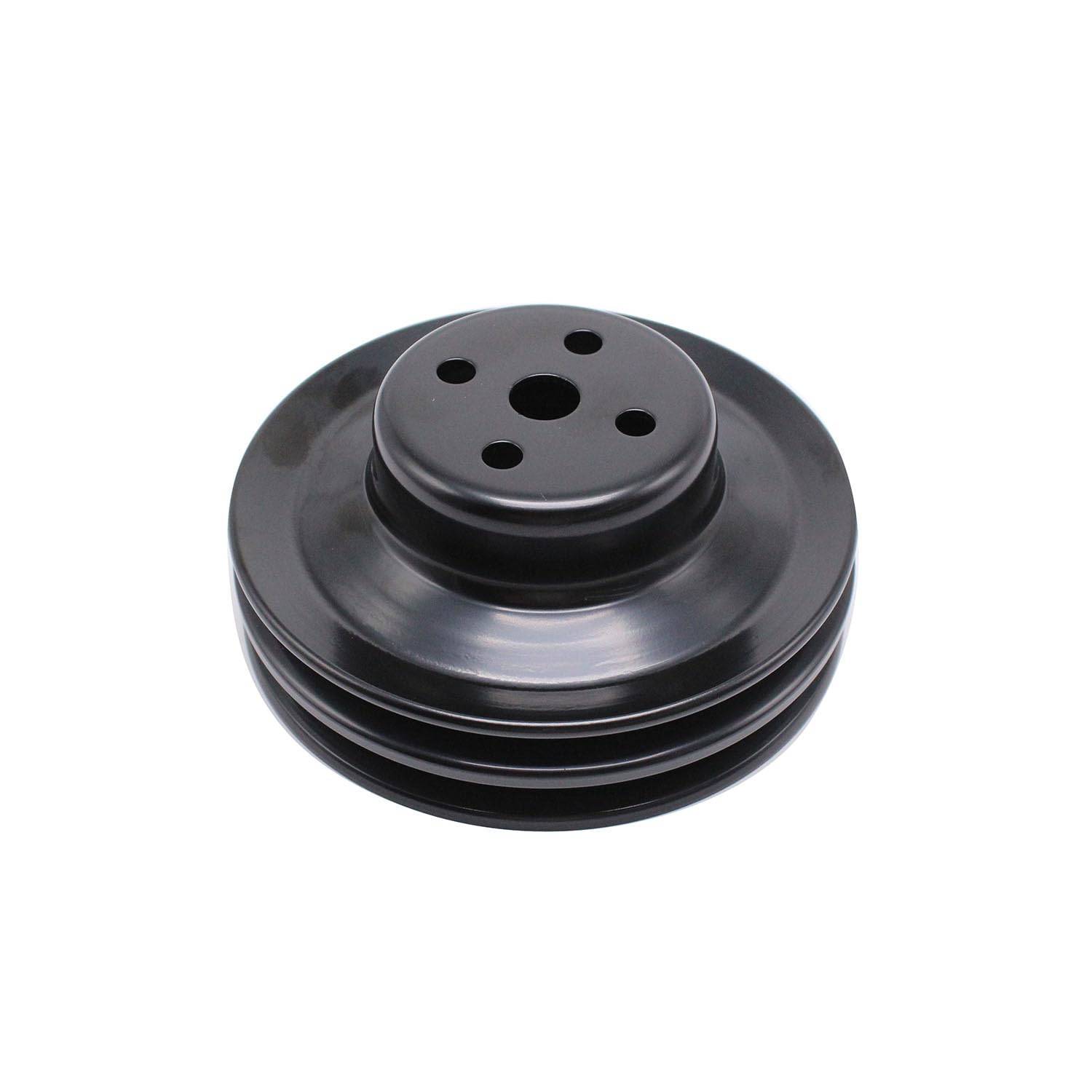 Photo 1 of 1 PC SHLPDFM SBF Small Block Ford Black Steel 2 Groove Water Pump Pulley Fits for Small Block Ford 260 289 302 351W 1965-1969 V8