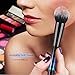 4 pcs Travel Makeup Brush Set - HEDILINA Makeup Brushes Kit, Powder Brush, Foundation Brush, Eyeshadow Brushes, all in a Compact Box (Sapphire Blue)