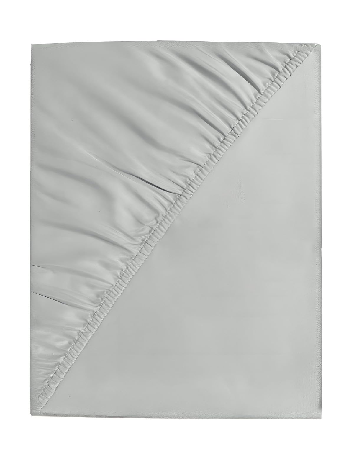 Ev Dekor King Size Fitted Sheet Grey | Silver - Deep Pocket Bedsheet 14inch (35 cm) - Soft Brushed Microfiber Fitted Bed Sheet kingsize – Easy Care Bottom Sheets, 35cm deep fitted sheets king size