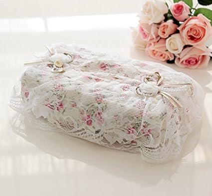 Amazon ティッシュケース レース 薔薇柄 ティッシュカバー ホワイト ホーム キッチン 通販