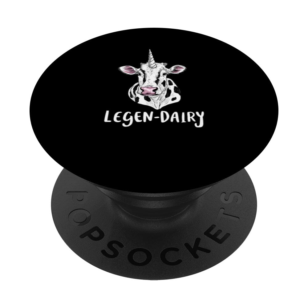 Legen Dairy Funny Cow Pun Design PopSockets Swappable PopGrip