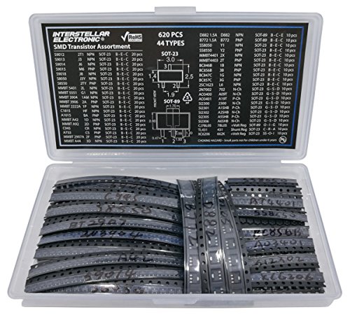 SMD Transistor Assortment SOT-23, SOT-89, 620 PCS, 44 Types