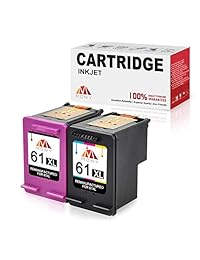 Mony - Cartuchos de tinta remanufacturados 61 61 XL (negro y tri-color, 2 unidades), para HP Envy 4500 5530 4502 Officejet 4630 4635 Deskjet 2540 1510 3510 3050 1000 impresora, pantalla de nivel de tinta