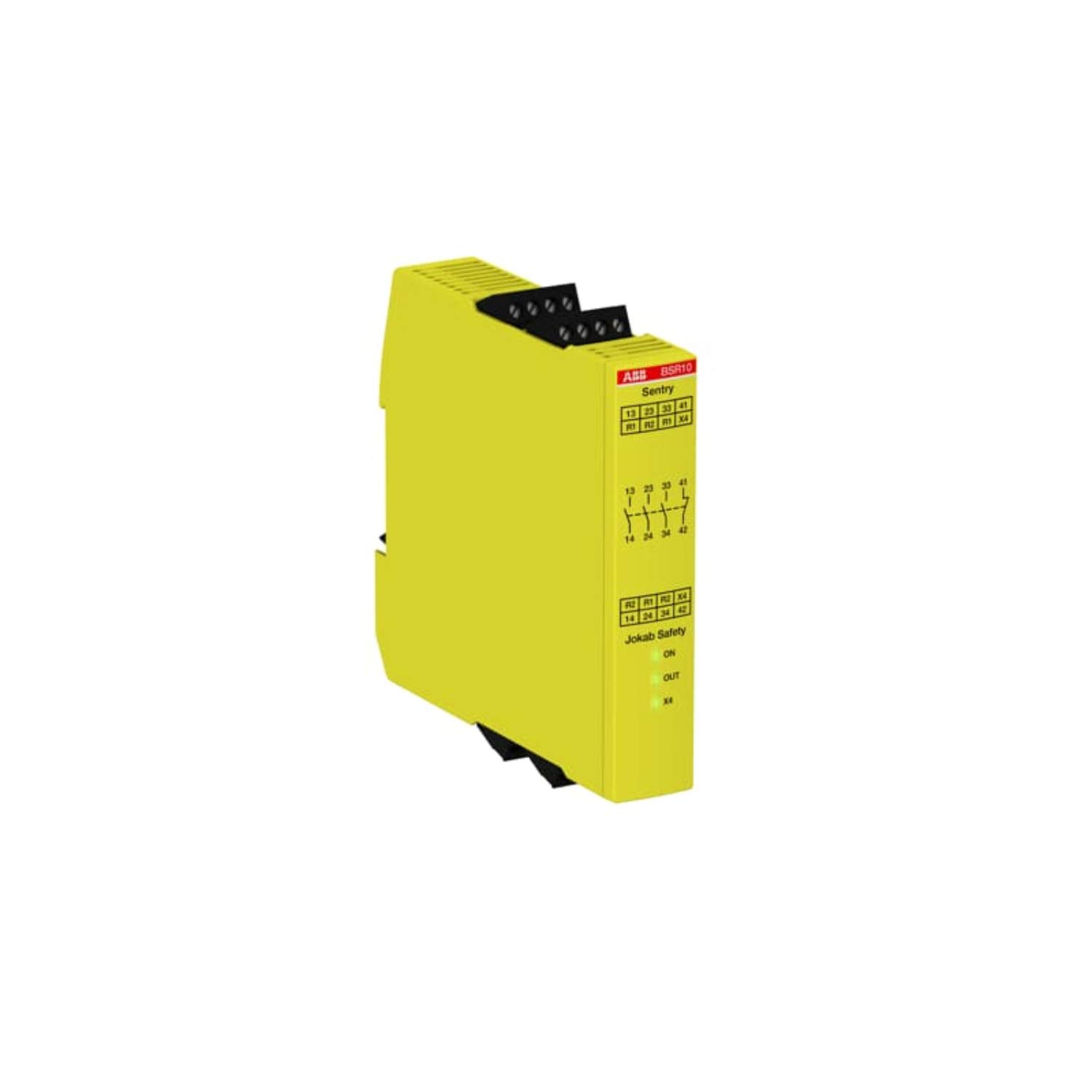 ABB BSR10 24VDC Safety/Expansion Relay Sentry, 24V DC, 3 NO + 1 NC, No Time Delay (ABB2TLA010040R0000)