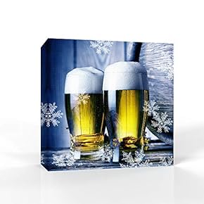 Canvas Wall Art Beer Pictures Home Wall Decorations for Bedroom Living Room Paintings Canvas Prints Framed - 12x12 inches