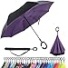 CIOR 30 Colors Double Layer Inverted Umbrella Windproof UV Protection With C-Shaped Hook for Car and Outdoor Use