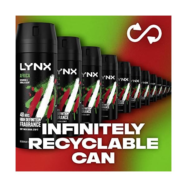 Lynx-Africa-Mens-Fragrance-Aluminium-Free-Masculine-Body-Spray-Deodorant-Fresh-And-Long-Lasting-Odour-Protection-150ml Lynx Africa the G.O.A.T. of fragrance 48 hours of odour-busting zinc tech Aerosol Bodyspray deodorant to finish your…