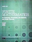 FINITE MATHEMATICS for Business, Economics, Life Science, and Social Sciences Math 106 (Custom Edition for University of Maryland University College)
