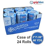 Blue Painters Tape 1.88"/48mm X 60 YDs - Case of 24 Rolls | Multi-Use Safe-Release Crepe Paper Masking Tape for Multi-Surfaces
