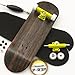 Peoples Republic Ebony Complete Wooden Fingerboard w Nuts Trucks - Basic Bearing Wheels
