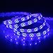 XKTTSUEERCRR Waterproof Blue LED 3528 SMD 300LED 5M 16.4Feet Flexible Light Strip 12V 2A 24W 60LED/M (Blue)
