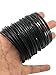 ARTS AND CRAFTS SUPPLIES 20pcs Black Plastic Bangles Bands Bracelets Wristbands Punk A1 (Not Gummy)