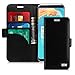 FYY [Genuine Leather Wallet Case for Samsung Galaxy S8 2017, Handmade Flip Folio Wallet Case with Kickstand Card Slots Magnetic Closure for Samsung Galaxy S8 2017 Black