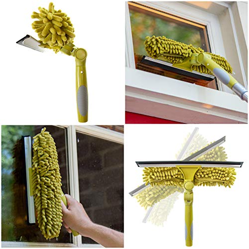 Docapole 30 ft Reach Window Washing Kit with 6 to 24 ft Telescoping Extension Pole, Window