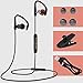 Symphonized NRG S Genuine Wood Bluetooth Earbuds, Wireless In-ear Noise-isolating Headphones, Earphones with Angle-Fit Ear Tips, Comfort Neckband, Mic, Volume Control - Black