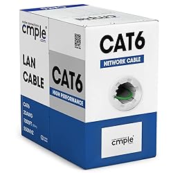 Cmple - Cat6 Cable 1000ft Bulk Lan Ethernet Cat 6