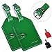 Cruise Luggage Tags,Set of 2 Genuine Leather Bag Tags,Bag Labels Travel Tags/Green