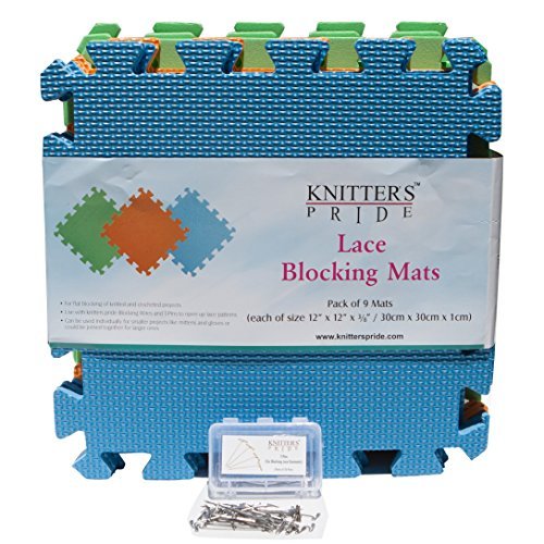 Knitters Pride Lace Blocking Mats & T-Pins Bonus Bundle