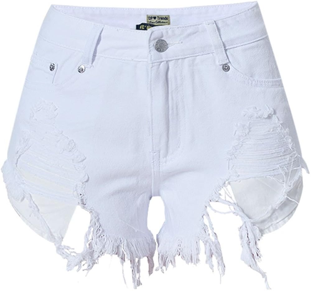 high waisted fringe shorts