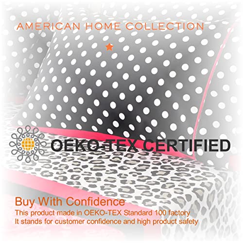 American Home Collection 6 Piece Bed Sheet Set Double Brushed