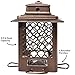 More Birds Bronze Metal Hopper Bird Feeder, Sunflower and Mixed Seed, 4 Feeding Stations, 3.6 lb Seed Capacity
