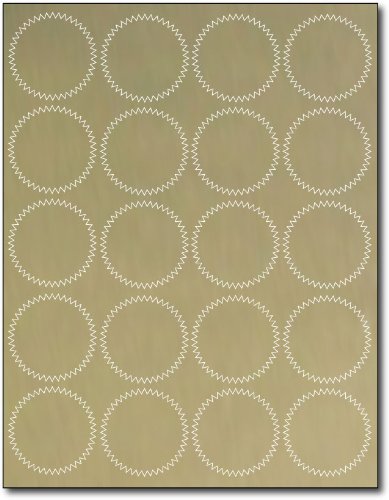 Gold Foil Certificate Seals for Laser Printers - 10 Sheets / 200 Labels - for Laser Printers Only!