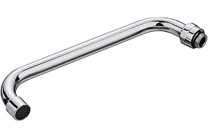 Sepaitek 10" Commercial Kitchen Sink Faucet Spout Replacement, Stainless Steel with Built-In Aerator, 1.8 GPM Flow Rate, Swivel Design, M25×1.25mm Thread, Leak-Proof and Splash-Free