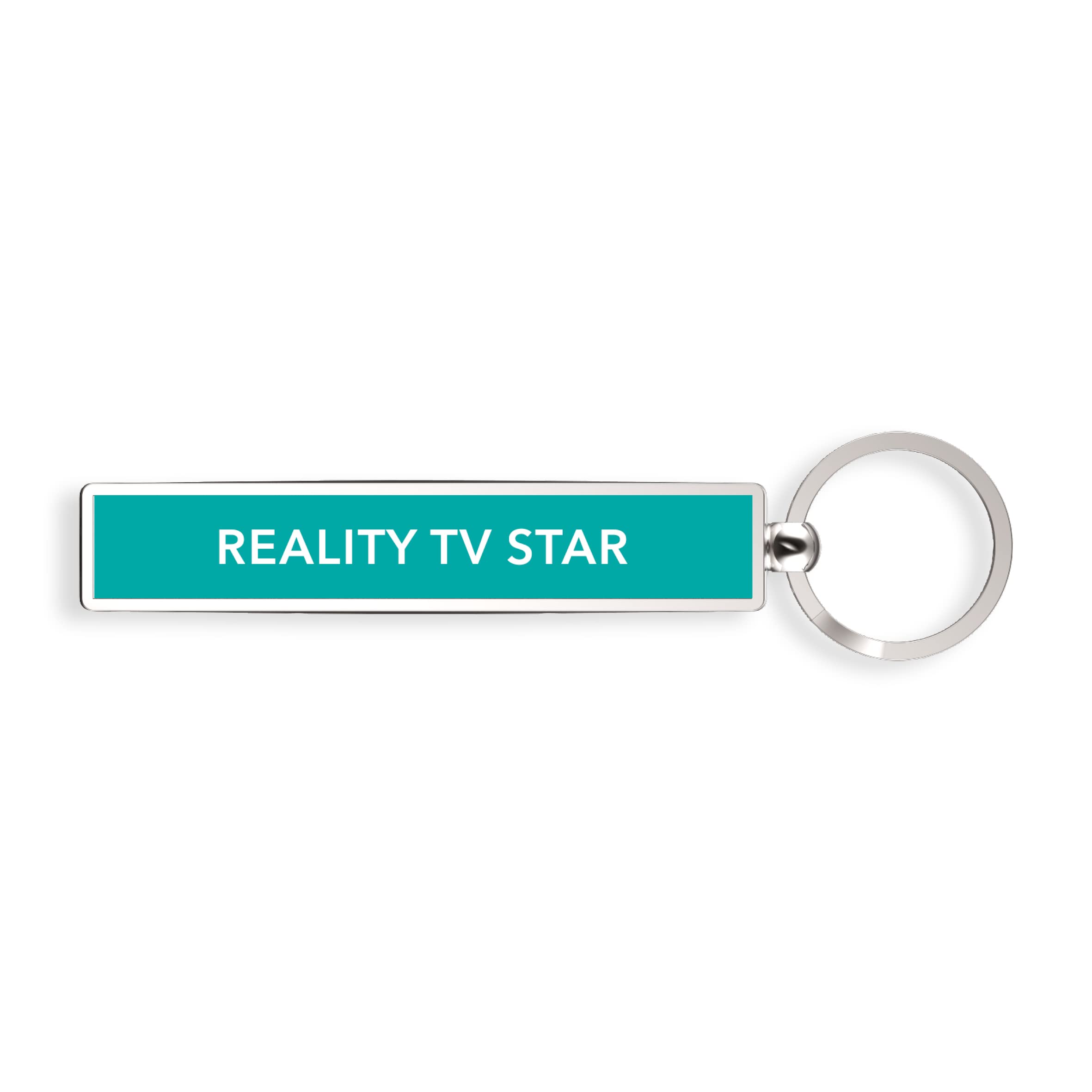 IF Show Offs Keys, Novelty Metal Keyrings with Enamel Infill - Reality TV Star - Turquoise — image 1