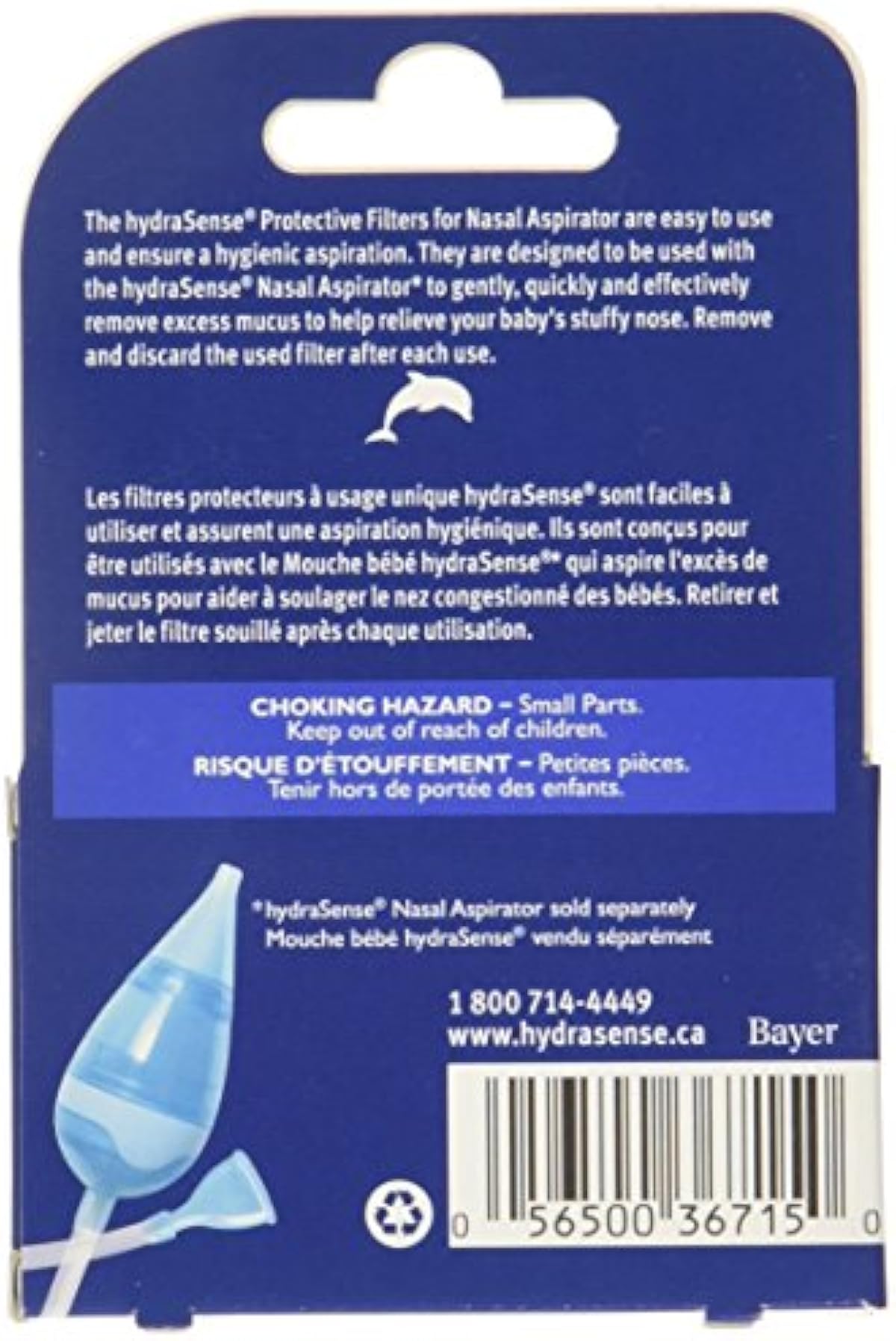 Hydrasense Protective Filters For Nasal Aspirator Baby Nasal Care Single Use 40 Count Kanadian Best Inc