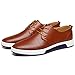 ZZHAP Men's Casual Oxford Shoes Breathable Flat Fashion Sneakers Brown US 11