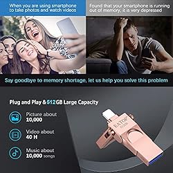 EATOP USB 3.0 Flash Drive 512GB iPhone Memory