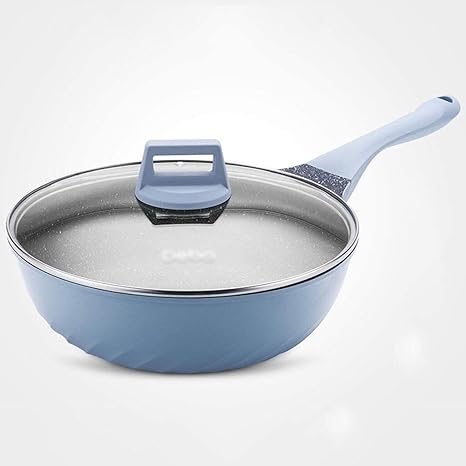 Amazon 卵焼き器 フライパン 超軽量 フライパン 高熱効率 フライパン 洗いやすい フライパン 多機能ウォーク スティックフライパン油煙フライパン 緩衝ガラスカバーとベークライトハンドル付き Zhangyn Color Blue フライパン オンライン通販