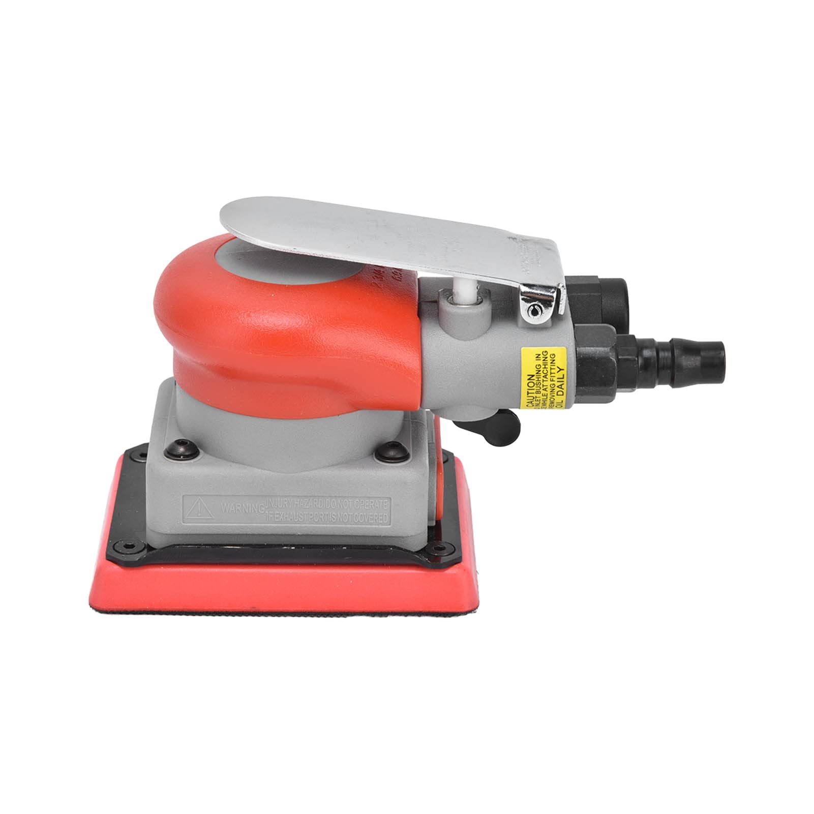 Air Orbital Pneumatic Palm Sander - 10000rpm, 75x100mm Square, Sanding/Grinding/Polishing for Wood, Composites, Metal, Car Beauty