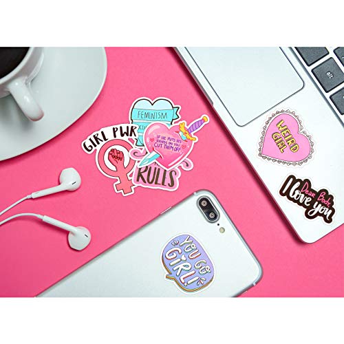 70 Pieces Feminist Stickers Girls Power Stickers Vinyl Waterproof Decal Stickers Feminist Presents Waterproof Vinyl Decal for Bumper, Water Bottles, Computer, Phone, Hard Hat, Car Stickers and Decals - Image 6