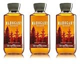 Bath & Body Works 2 in 1 Hair & Body Wash For Men Mahogany Woods (3 Pack)